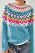 Mixiedress Vintage Crewneck Unique Print Cozy Sweater(in 3 Patterns)