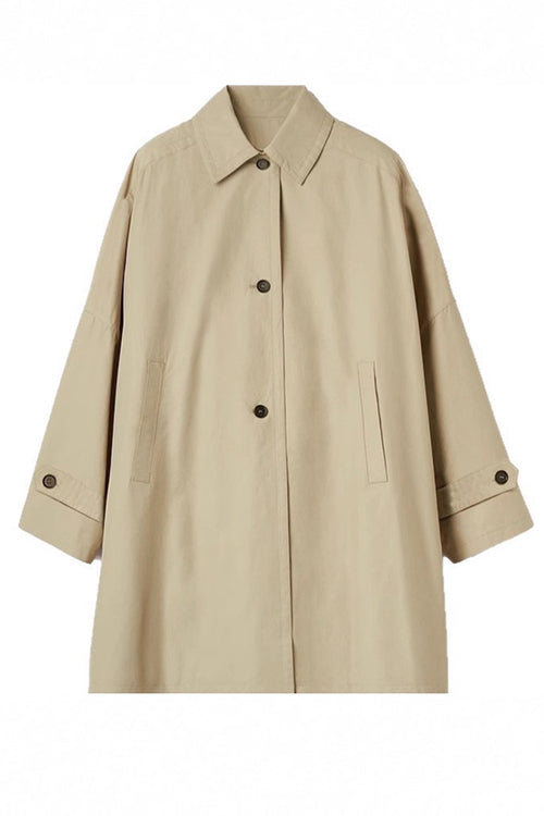 Mixiedress Lapel Single Breasted Pocketed Oversized Coat