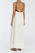 Mixiedress Backless Color Block Splice Swing Maxi Cami Dress