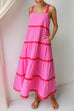 Mixiedress Ric Rac Ruffle Tiered Cami Maxi Holiday Dress