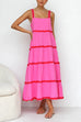 Mixiedress Ric Rac Ruffle Tiered Cami Maxi Holiday Dress