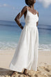 Mixiedress Tie Shoulder Backless Waisted Swing Maxi Cami Dress
