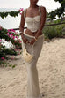 Mixiedress Side Slit Knit Bodycon Maxi Skirt