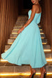 Mixiedress 3D Flower One Shoulder Cut Out Waist A-line Midi Dress