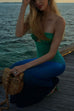 Mixiedress One Shoulder Cut Out Gradient Bodycon Maxi Dress