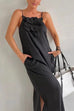 Mixiedress 3D Flower Side Slit Cotton Linen Maxi Cami Dress