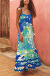 Mixiedress High Waist Ric Rac Printed Maxi Cami Dress