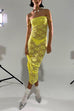 Mixiedress Adjustable Straps Lace Hollow Out Maxi Bodycon Dress