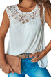Mixiedress Solid Lace Splice Sleeveless Top