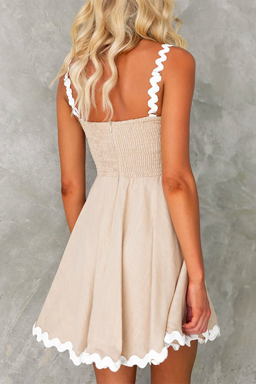 Mixiedress Waisted Ric Rac Color Block Cami Sundress