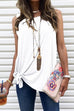 Mixiedress Sleeveless Tie Knot Waist Waistcoat Top