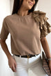 Mixiedress Crewneck Short Sleeve Ruffle T-shirt