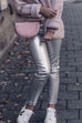 Mixiedress Fashion Style Faux Leather Pants with Pockets