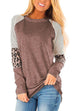 Mixiedress Crewneck Long Sleeve Printed Splice T Shirt