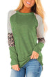 Mixiedress Crewneck Long Sleeve Printed Splice T Shirt