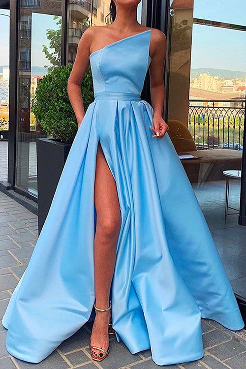 Mixiedress Off Shoulder Sleeveless Slit Maxi Party Dress