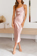 Mixiedress One Shoulder Backless Lace-up Midi Dress