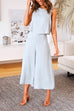 Mixiedress Crewneck Tank Top Wide Leg Cropped Pants Set
