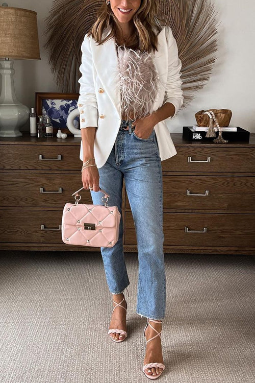 Mixiedress Fuzzy Feather Crop Tube Top