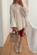 Mixiedress Drop Shoulder Plain Casual Pullover Sweater