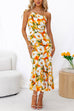Mixiedress One Shoulder High Waist Mermaid Floral Cami Dress
