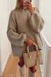 Mixiedress Drop Shoulder Plain Casual Pullover Sweater