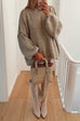 Mixiedress Drop Shoulder Plain Casual Pullover Sweater