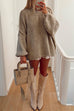 Mixiedress Drop Shoulder Plain Casual Pullover Sweater