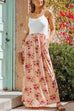 Mixiedress Floral Printed Splice Maxi Cami Holiday Dress