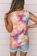Mixiedress Crewneck Tie Dye Twist Knot Sleeveless Top