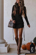 Mixiedress Side Drawstring Ribbed Knit Bodycon Mini Dress