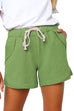Mixiedress Drawstring High Waist Solid Casual Shorts
