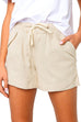 Mixiedress Drawstring High Waist Solid Casual Shorts