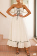 Mixiedress Frill Trim Tie Bow Swing Maxi Cami Dress