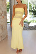 Mixiedress Spaghetti Strap Cut Out Waist Splice Maxi Dress