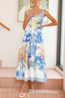 Mixiedress Pocketed Side Slit Printed Maxi Cami Dress