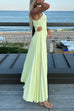 Mixiedress One Shoulder Cut Out Irregular Hem Pleated Satin Maxi Dress