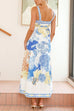 Mixiedress Pocketed Side Slit Printed Maxi Cami Dress