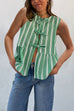 Mixiedress Crewneck Sleeveless Striped Ruffle Bow Top