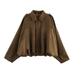 Mixiedress Lapel Zip Up Trendy Bomber Jacket