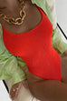 Mixiedress Low Back High Cut Crinkle One Piece Swimsuit