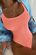 Mixiedress Low Back High Cut Crinkle One Piece Swimsuit