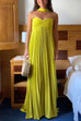 Mixiedress Strapless Back Lace-up Pleated Maxi Dress