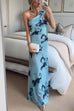 Mixiedress Strapless Tube Floral Print Bodycon Maxi Dress
