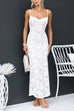 Mixiedress Floral Lace Bodycon Maxi Cami Dress