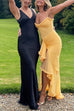 Mixiedress Spaghetti Strap Mesh Splice Draped Ruffle Maxi Dress