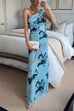 Mixiedress Strapless Tube Floral Print Bodycon Maxi Dress