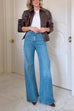 Mixiedress Lapel Zip Up Faux Leather Bomber Jacket