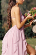 Mixiedress Sleeveless Open Back High Slit Ruffle Maxi Dress