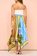 Mixiedress Asymmetric Hem Resort Print Maxi Skirt
